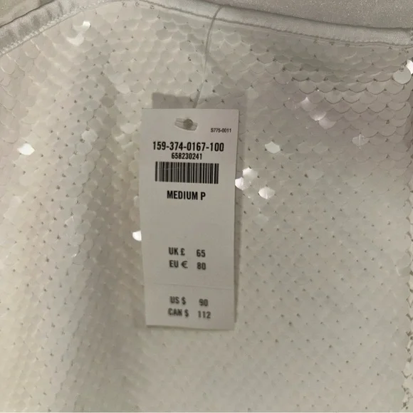 Abercrombie & Fitch White Sequin Prom Dress - Picture 4 of 5